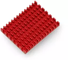 Odseven Radiatorius 40x30x5mm skirtas Raspberry Pi 4 su termolaidžia juosta - raudonas
