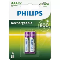Mercury Įkraunama baterija Philips AAA 800 mAh 2 lizdinės plokštelės