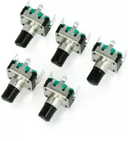 Oem Enkoderis su mygtuku - 24 impulsų 15mm - EC12 vertikalus - x5
