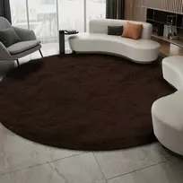 Strado Šaggy apvalus kilimas Strado 120x120 Tamsioji Kava (Tamsiai ruda)
