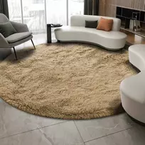 Strado Šaggy apvalus kilimas Strado 140x140 CappuccinoCamel (šviesiai ruda)