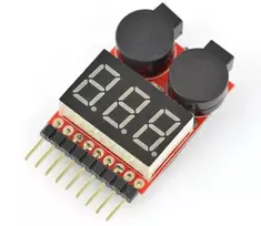 Oem Li-Pol 1-8S įtampos indikatorius su P309 garsiniu signalu