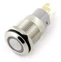 Oem ON-OFF jungiklis su fiksacija - PBW-16AP - 2A/250V - plokščias raudonas apvalus