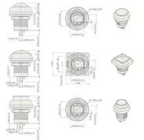 Oem Jungiklis ON-OFF su fiksacija 12mm - 5A/250V- apvalus - juodas