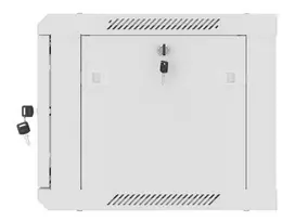 LANBERG sieninė spintelė 19 colių 6U 600x450 plieninės durys pilkas flat pack