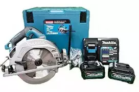 Makita HS004GM201 Diskinis pjūklas, XGT, ø190x30mm, 62,5 mm, bešepetėlinis variklis, AWS (be AWS lusto), 2X4,0Ah, greitasis kroviklis; MAKPAC lagaminas