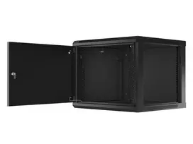 LANBERG sieninė spintelė 19 colių 9U 600x600 plieninės durys pilkas flat pack