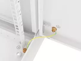 LANBERG sieninė spintelė 19 colių 12U 600x450 plieninės durys pilkas flat pack