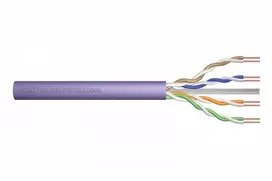 Assmann Electronic DIGITUS Montavimo kabelis cat.6 U/UTP B2ca vientisas laidas AWG 23/1 LSOH 500m violetinė ritė