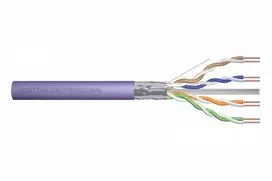Assmann Electronic DIGITUS Montavimo kabelis Cat.6 F/UTP Dca vientisas laidas AWG 23/1 LSOH 500m violetinė ritė