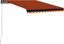 Rankiniu būdu ištraukiama markizė, oranžinė ir ruda, 350x250cm