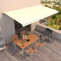 Automatinė ištraukiama markizė, kreminės spalvos, 600x350cm