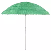 Paplūdimio skėtis, žalios spalvos, 240cm, havajietiško dizaino