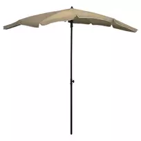 Sodo skėtis nuo saulės su stulpu, taupe spalvos, 200x130cm