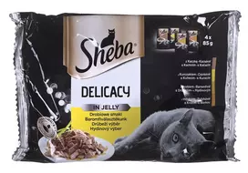 Sheba Delicacy in Jelly vištiena Flavors 4 x 85 g