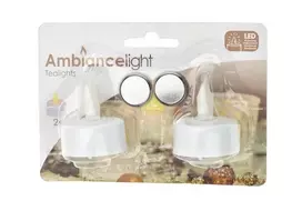 Ambiance Light LED arbatinės žvakutės 2vnt(4xh5cm)