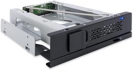 Korpuso detalė, kietojo disko korpusas Icy Dock Tray-less 3.5" SAS/SATA HDD Mobile Rack Enclosure for 5.25" Bay, juoda sp.
