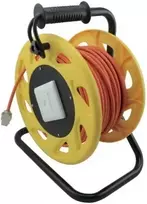 Oranžinis Helos kabelio ritė, tinklo kabelis Cat 7A, mobilus, oranžinis/geltonas, 50,0 m