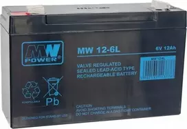Mw Power MWPower MW 6V 12Ah F2(250) AGM akumuliatorius, 6-9 metai