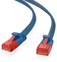„helos“ jungiamasis kabelis „Cat 6 Ultraflach U/UTP RJ45“, mėlynas, 20m, AWG32