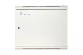 EXTRALINK 9U 600X450 ASP sieninė spintelė metalinių durų pilka