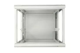 EXTRALINK 9U 600X600 ASP sieninė spintelė metalinių durų pilka