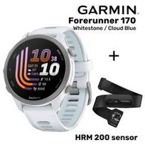 GARMIN Forerunner 170, Whitestone/Cloud Blue + HRM 200 Sensor sportinis laikrodis 010-03920-01 / 010-13388-00