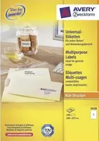 Lipnios etiketės Avery Zweckform , A4, 200x297mm, 1 etiketė lape, su rėmeliu, 100 lapų, baltos spalvos