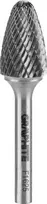Graphite Metalinis freza, F tipo, 16 x 25 mm, 6 x 45 mm