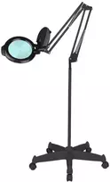 Activeshop Kosmetologinė lempa LED su lupa ir stovu GLOW MOONLIGHT 5D/6 10W Juodas