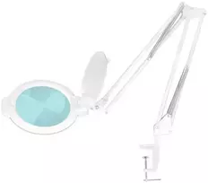Activeshop Kosmetologinė LED lempa su lupa GLOW 5D 8W Baltas (tvirtinama prie stalo)