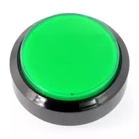 Oem Mygtukas 6cm - žalias - žemo profilio