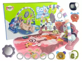 Lean Toys Kūdikių žaidimų kilimėlis su pianinu ir barškučiais