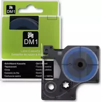 QOLTEC 50228 Termiškai susitraukiantis vamzdelis skirtas DYMO D1/DM1 9 mm x 1 5 m Balta Juodas