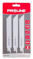 Proline Geležtės ruožiniams pjūklams BiM 152mm 18 TPI 3 vnt.