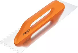 Dantyta mentele NEO 480 x 128 mm, 10 x 10 x 10 mm dantų dydis, medine rankena