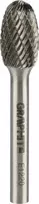 Metalo freza GRAPHITE 55H366 - ovali, 12x20 mm, kotas 6x45 mm