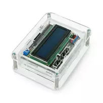 Oem Arduino Uno dėklas su vieta LCD ekrano priedėliui v1.1 - skaidrus