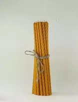 Salamina Suktos bičių vaško žvakės Medaus spalvos 30 vnt 0,9x25 cm