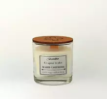 Salamina Kvapni,rankų darbo, sojų vaško žvakė 65 g WARM CASHMERE.