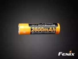 Fenix ARB-L18 2600U USB įkraunamas 18650 2600 mAH ličio jonų akumuliatorius