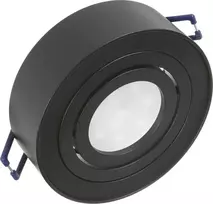 Oprawa Įleidžiamas šviestuvas, „Maclean“ LED vamzdinis, taškinis, SPOT, MR16/GU10 šviesos šaltiniams, juodas, 94x32 mm, apvalus, aliuminis, MCE462 B
