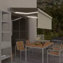 Rankiniu būdu ištraukiama markizė, kreminė ir balta, 3x2,5m