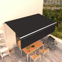 Rankiniu būdu ištraukiama markizė su uždanga, antracito, 5x3m