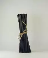 Salamina Bičių vaško žvakės Juodos spalvos 105 vnt. 0,8x25 cm