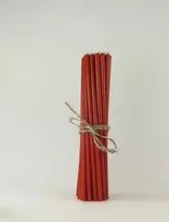 Salamina Bičių vaško žvakės Raudonos spalvos 105 vnt. 0,8x25 cm