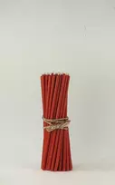 Salamina Mažos bičių vaško žvakutės Raudonos spalvos 105 vnt 0,6x18 cm.