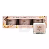 Yankee Candle Yankee žvakė su vaniliniu kremu brulee, 3 x 37 g