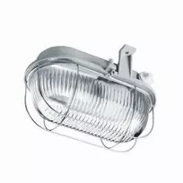 Lena Lighting Pilkas Ovalus 100 W kanalinis šviestuvas su metaliniu tinkleliu