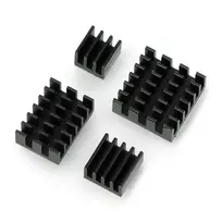 Oem Radiatorių rinkinys, skirtas Raspberry Pi - su šilumos perdavimo juosta - juodi - 4 vnt